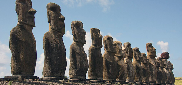 Walking statues