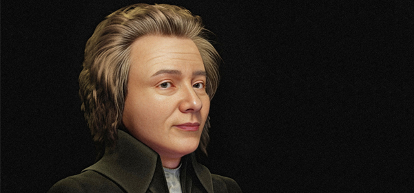 Mozart's face?